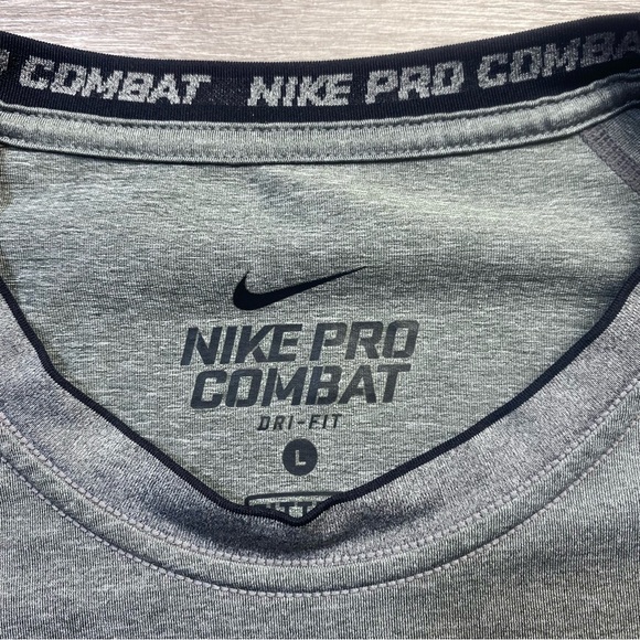 Nike Gray Long Sleeve Tee Athletic Comfort - Picture 7 of 8